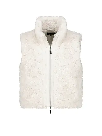 MONARI | Gilet in Felloptik | creme